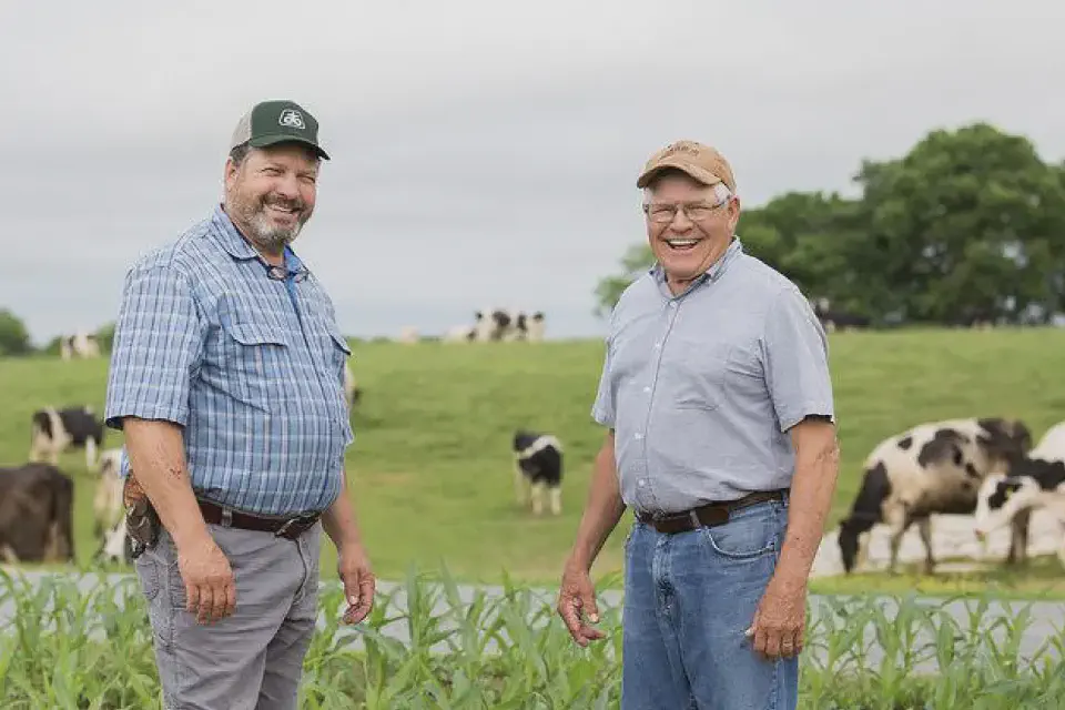 Two farmers on a ranch